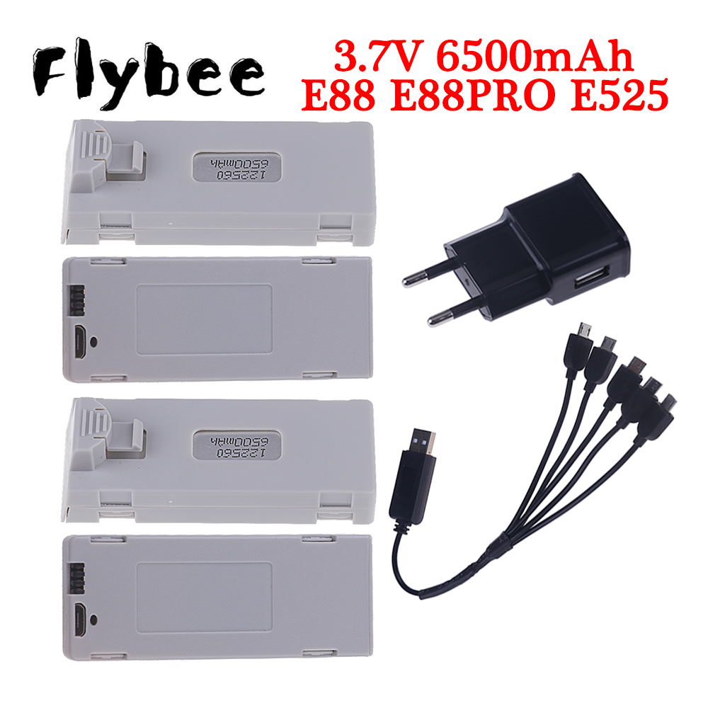 Rc Hobby Airplanes - Original E88 Battery 3.7V 6500mAh Lipo