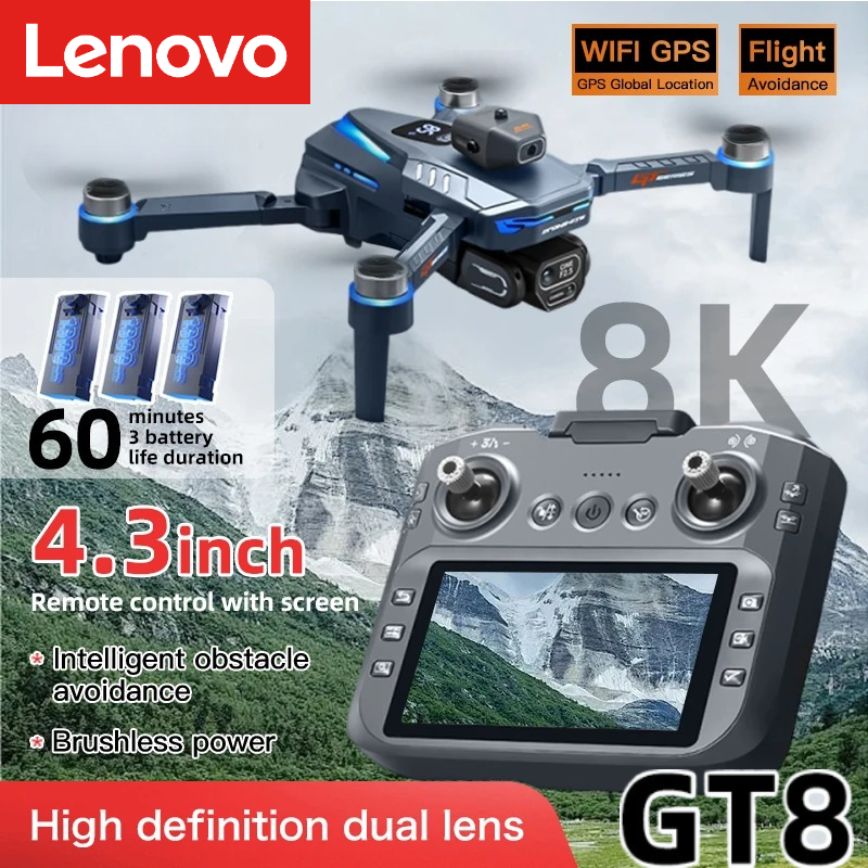 Rc Hobby China - Lenovo GT8 Drone 8K Professional Dual