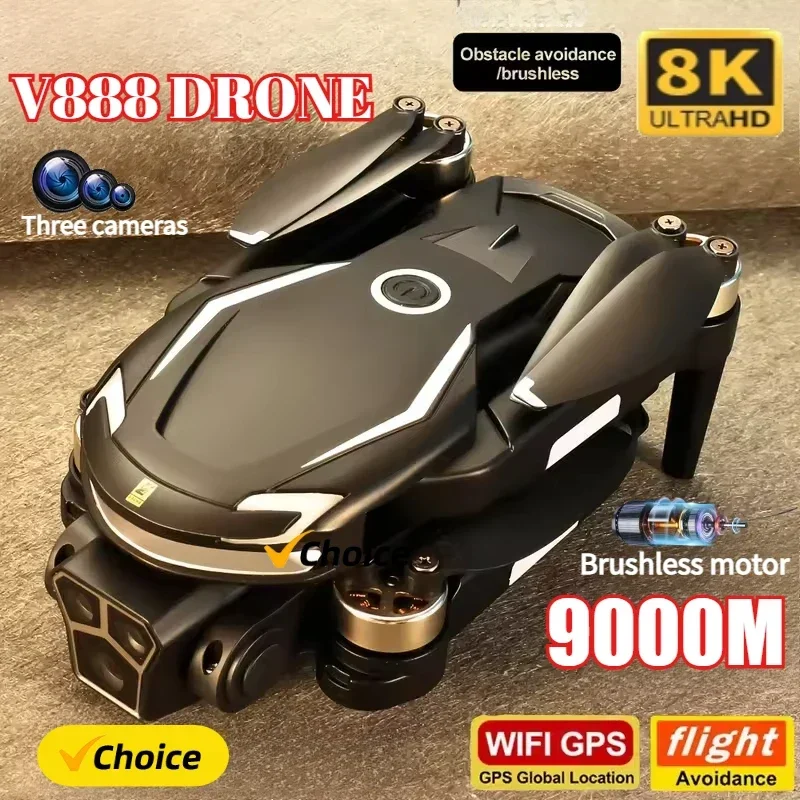 Rc Hobby China - New V888 Drone 8K GPS Triple