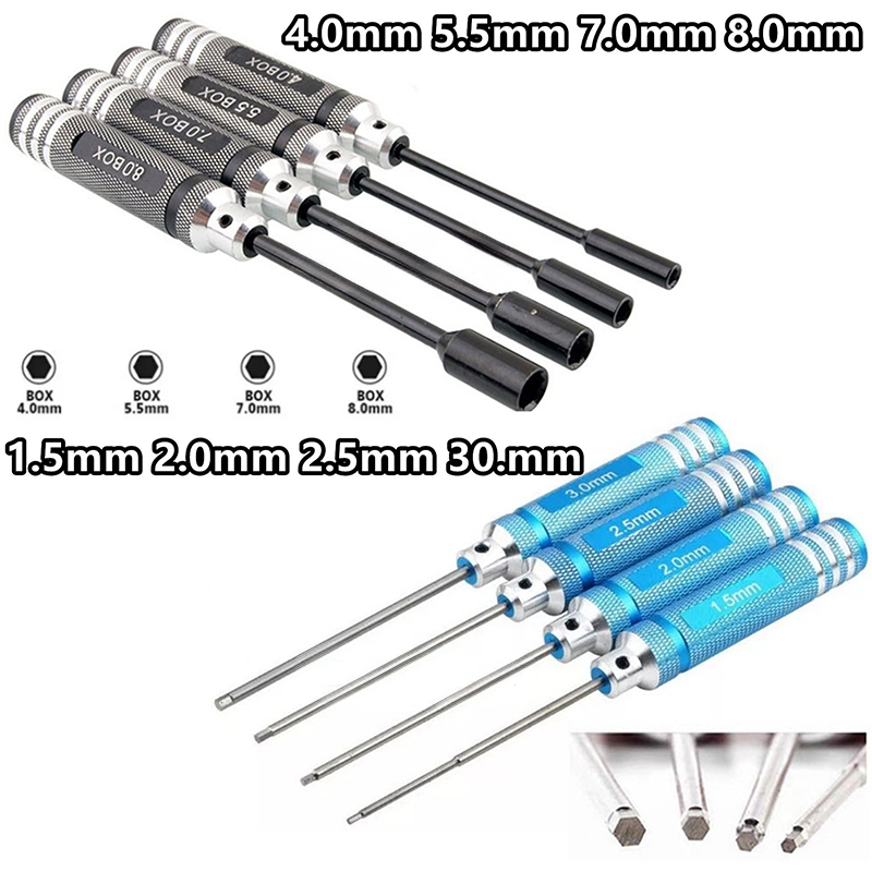 4Pcs Titanium Hex Screwdriver  - đánh giá và giá Rc Hobby Electric Screwdriver