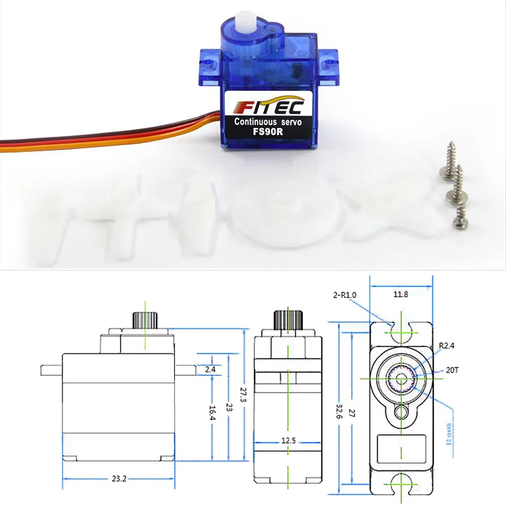 Feetech Mini FS90R Micro Servo - đánh giá và giá Rc Hobby Shops