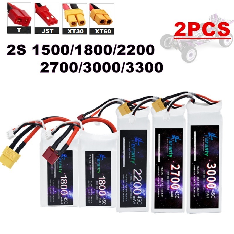 2PCS 7.4V Lipo 2S Battery 1500 - đánh giá và giá Rc Hobby Grade Car