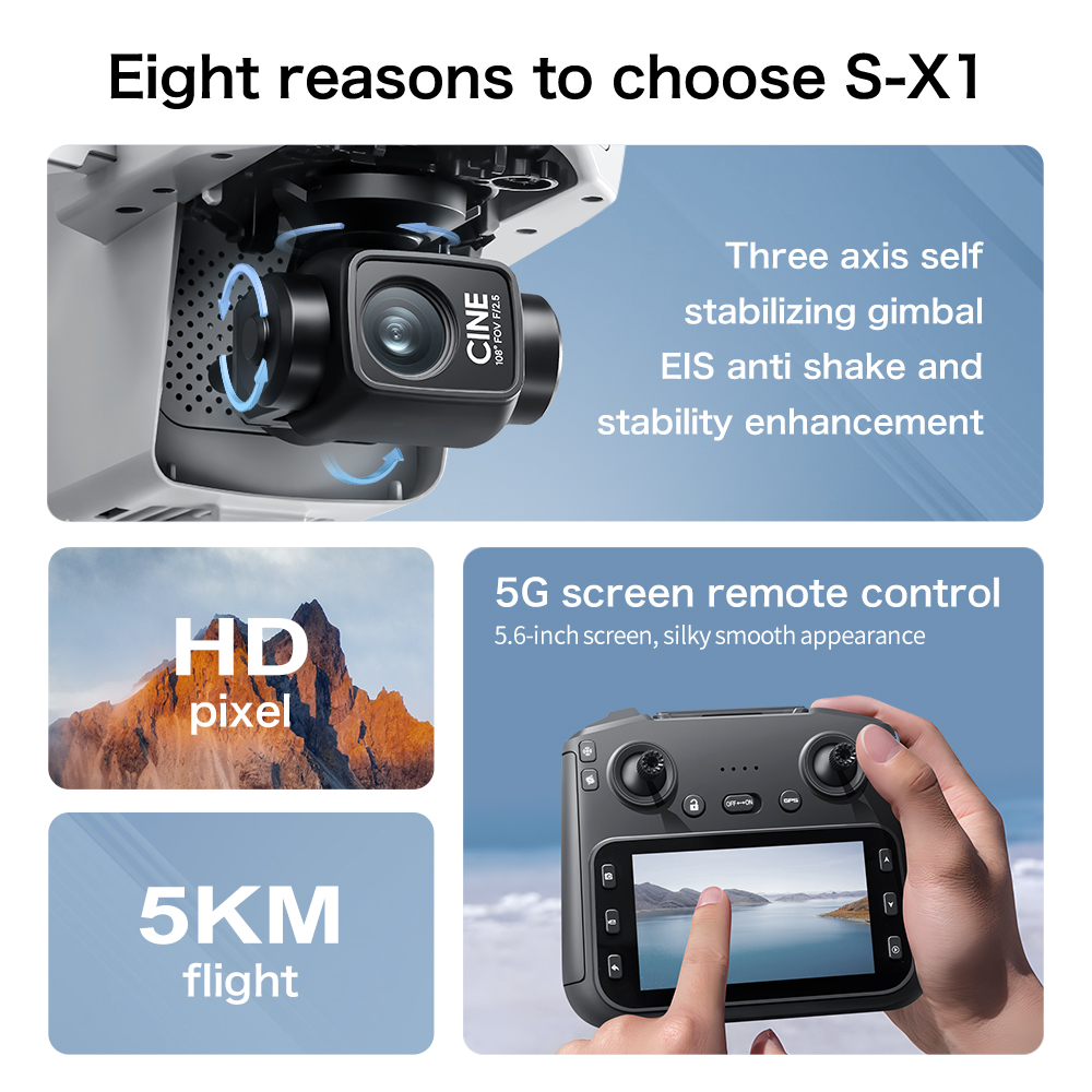 Lenovo S-X1 MAX GPS Drone 3-Ax - đánh giá và giá Rc Hobby China