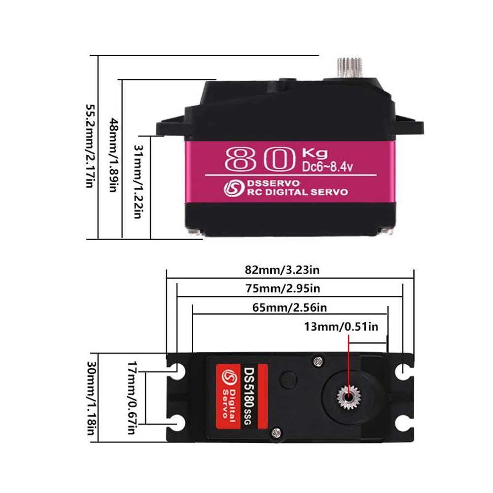 Dsservo Waterproof DS5180 80KG - đánh giá và giá Rc Hobby Shops