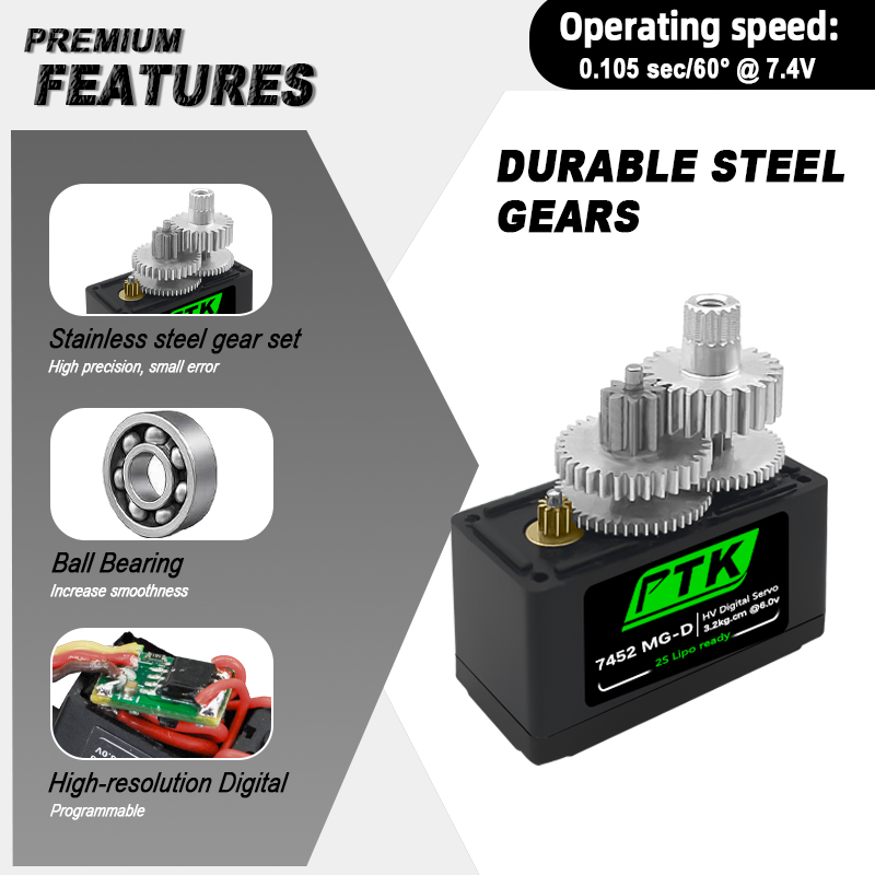 PTK 7452 MG-D 9g Digital Servo - đánh giá và giá Rc Hobby Shops